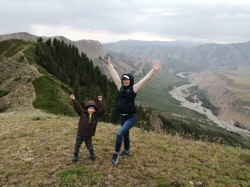 Панорама долина реки Усек. Джунгария