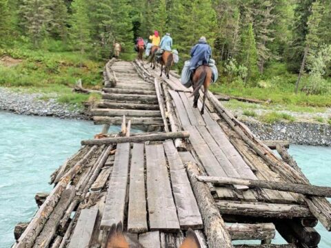Казахстанский Алтай. Мост через Белую Берель